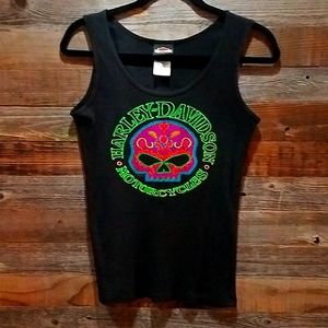 Harley Davidson beaded tank.